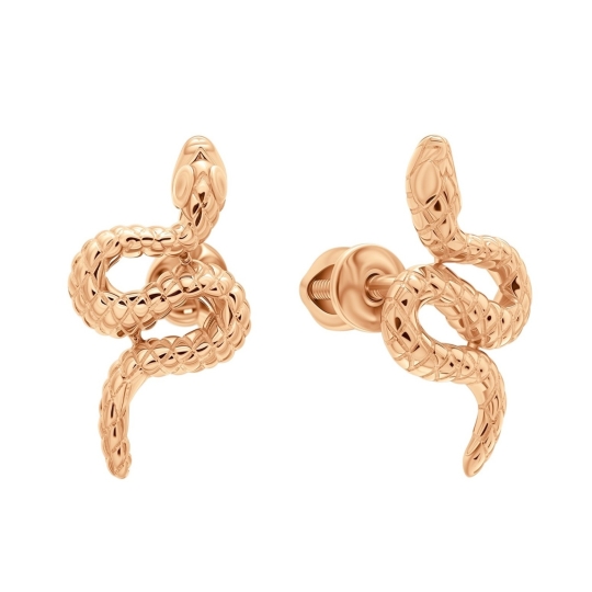 Серьги из золота с раухтопазами