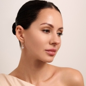 Серьги из золота с фианитами