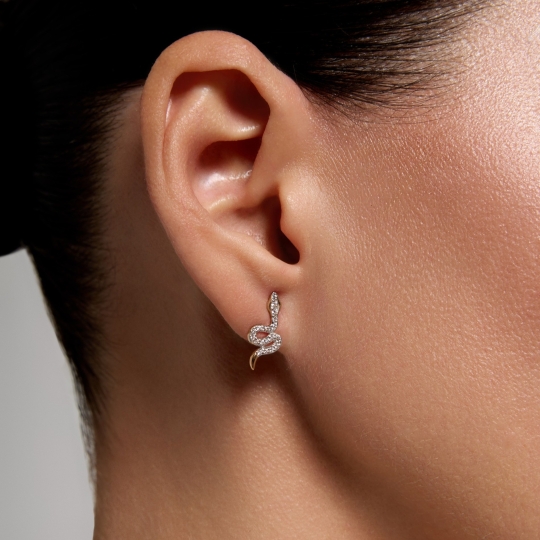 Серьги из золота с фианитами