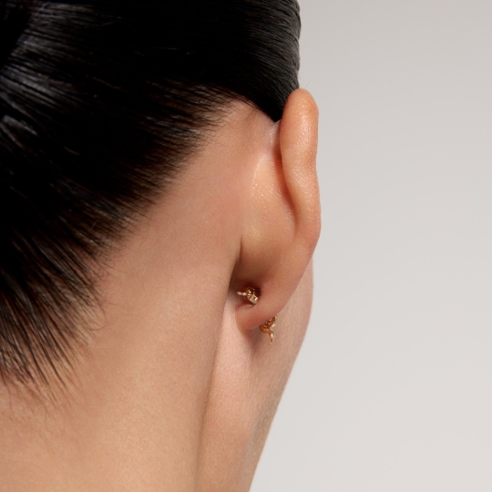 Серьги из золота с фианитами