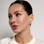 Серьги из золота с фианитами