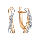 Серьги из золота с фианитами