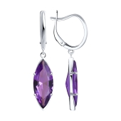 Серьги из серебра с ситаллами