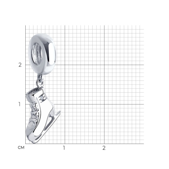 Подвеска из серебра с фианитами "Сердце"