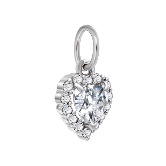 Подвеска из серебра с позолотой и фианитами