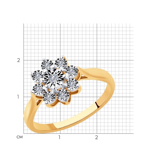 Кольцо из золота с бриллиантом 0,25 ct