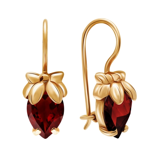 Серьги из золота с бриллиантами и танзанитами