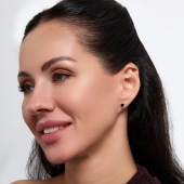 Серьги из золота с эмалью