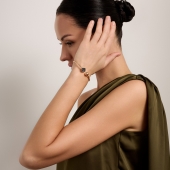 Браслет из золота с фианитами