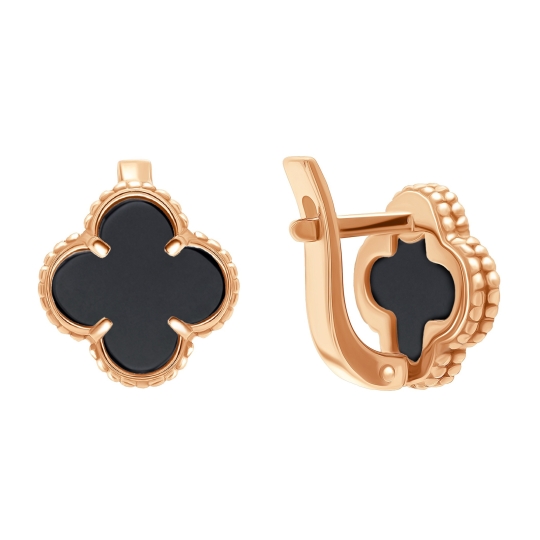 Серьги из золота с фианитами