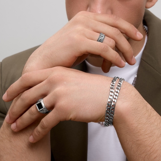 Кольцо из серебра с раухтопазом и фианитами