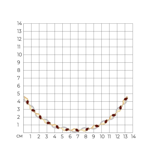 Колье из золота с фианитами
