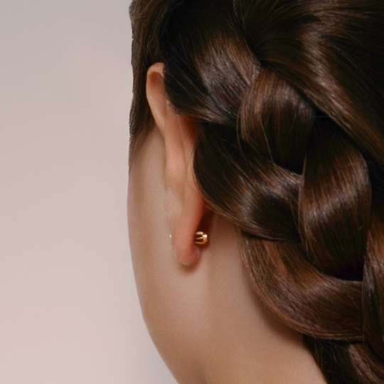 Серьги из золота с фианитами 