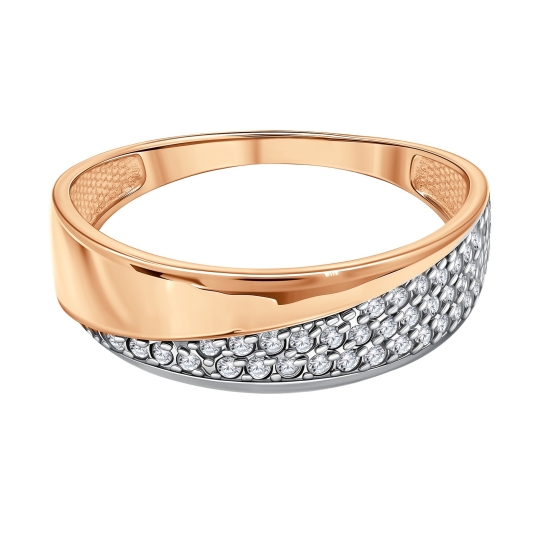 Кольцо из золота с фианитом