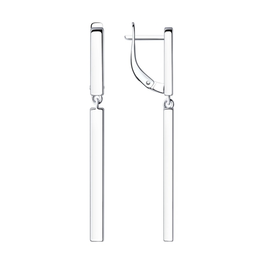 Серьги из серебра с аметистами и фианитами