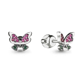 Серьги из серебра с фианитами 