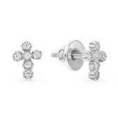 Серьги из серебра с фианитами 