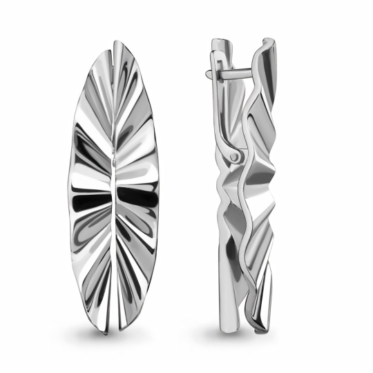 Серьги из серебра с аметистами и фианитами