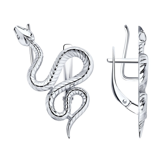 Серьги из серебра с опалами