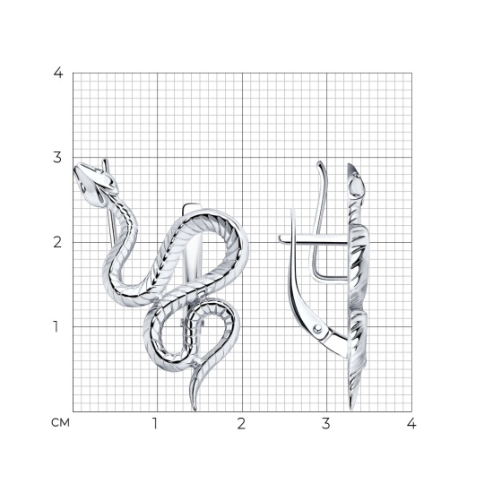 Серьги из серебра с опалами