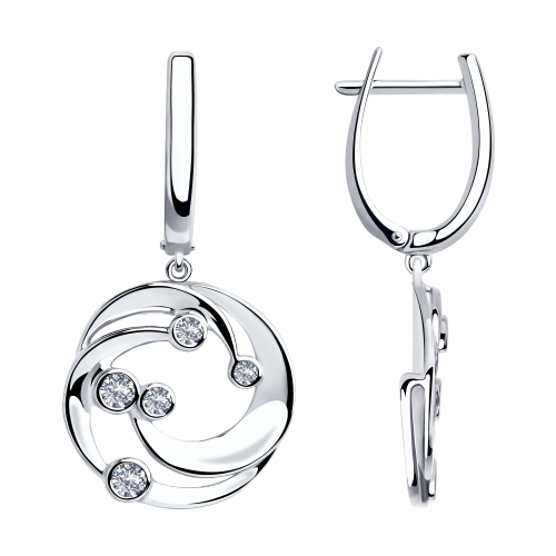 Серьги из серебра с позолотой