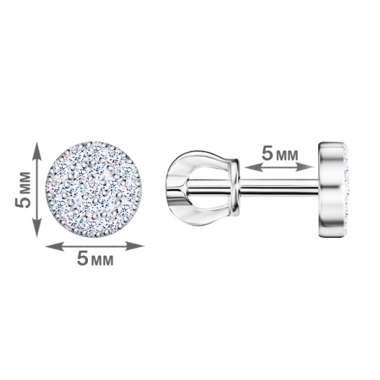 Подвеска из серебра с фианитами