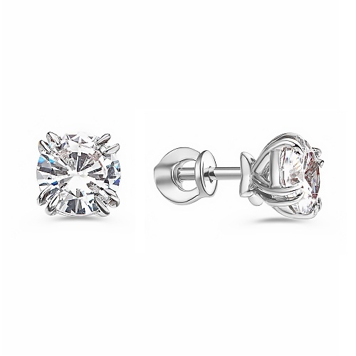 Серьги из серебра с топазами