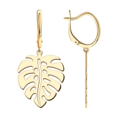 Серьги из серебра с позолотой