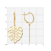 Серьги из серебра с позолотой