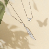 Колье из серебра с фианитами