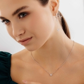 Колье из серебра с фианитами