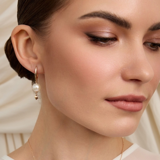 Серьги из золота с жемчугом