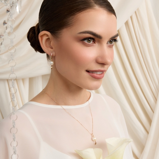 Серьги из золота с жемчугом