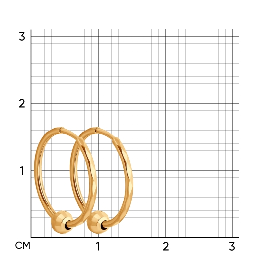 Серьги-конго из золота 