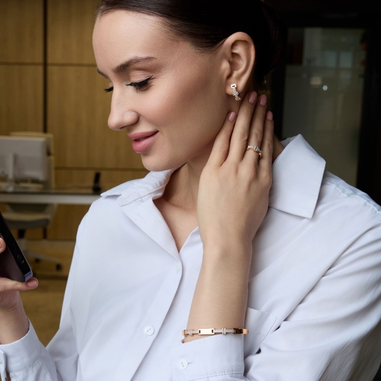 Браслет из золота с алмазной гранью