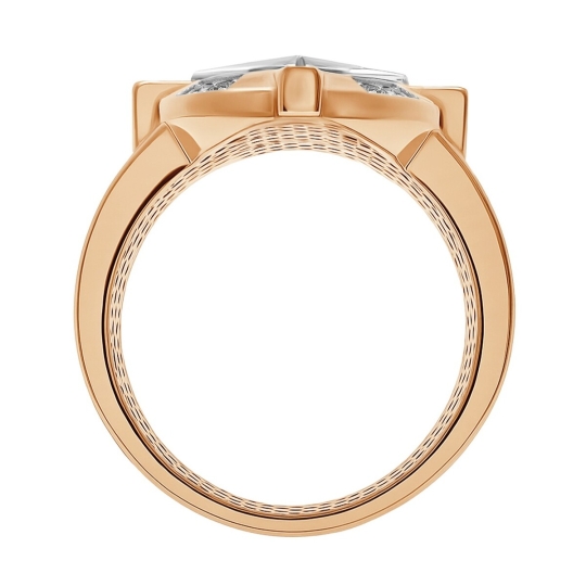 Кольцо из золота с бриллиантами и "танцующим" бриллиантом