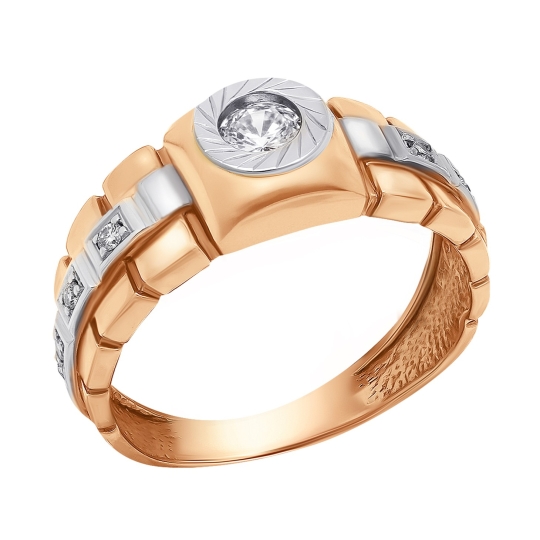 Кольцо из белого золота с бриллиантами