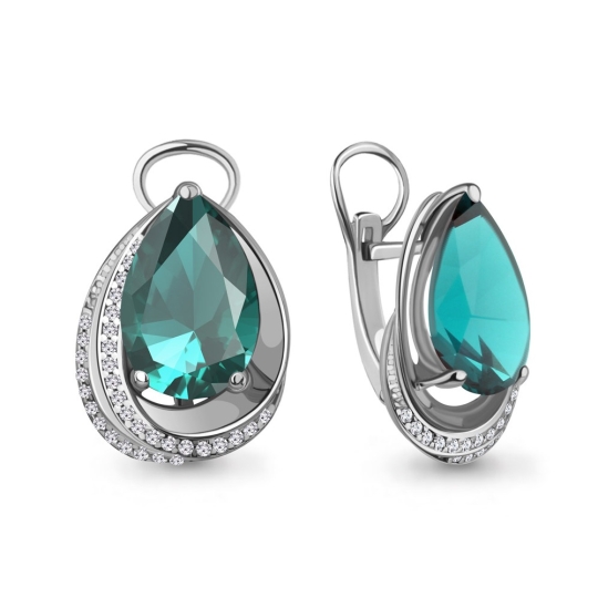 Серьги из серебра с эмалью