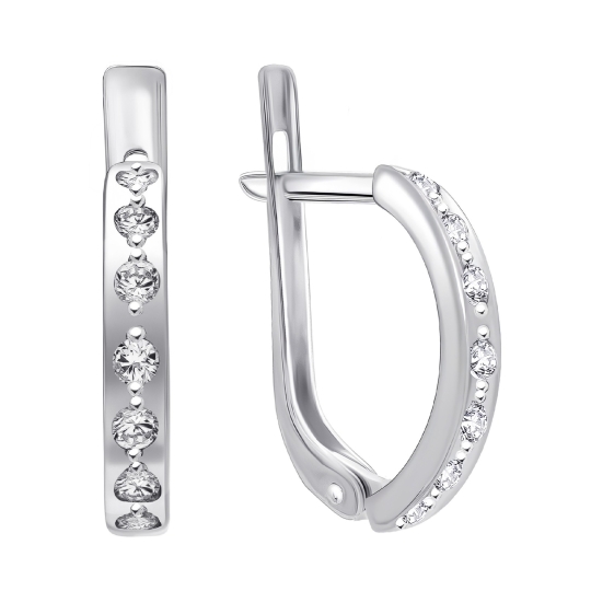 Серьги из серебра с аметистами