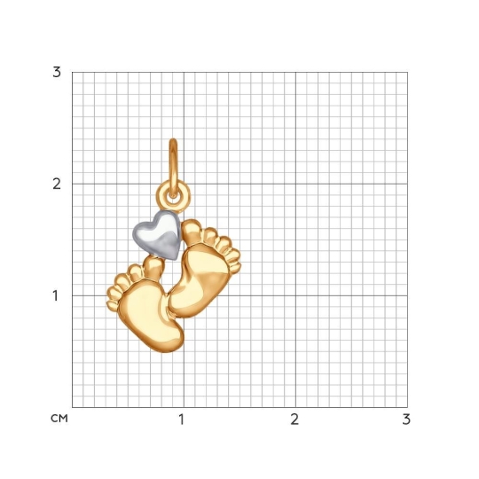 Подвеска из золота с бриллиантами и "танцующим" бриллиантом