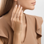 Кольцо из золота с фианитами