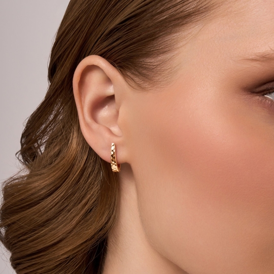 Серьги из золота с фианитами