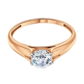 Кольцо из золота с фианитом