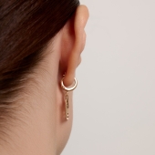 Серьги из золота с фианитами