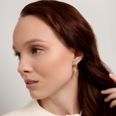 Серьги из золота с фианитами