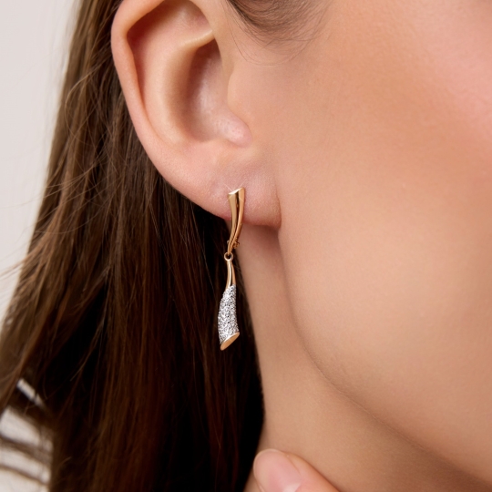 Браслет из золота с фианитами