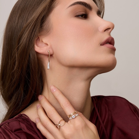 Браслет из золота с фианитами