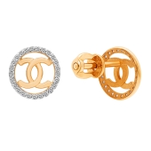 Серьги из золота с фианитами