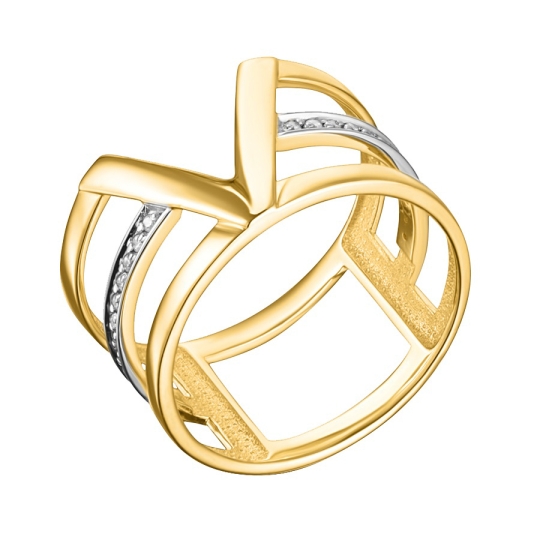 Кольцо из золота с гранатами