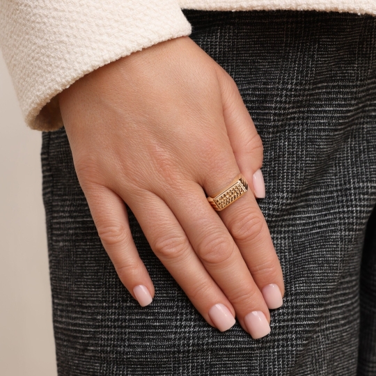 Кольцо-печатка из золота 